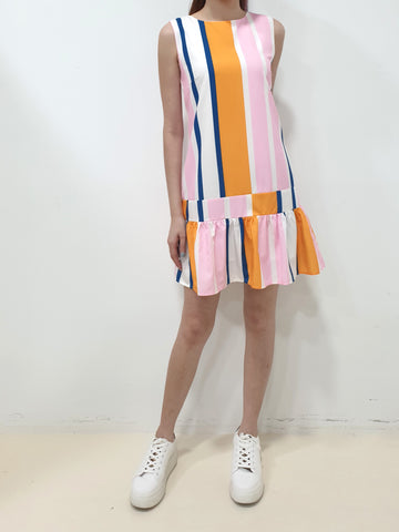 Candy Stripes Peplum Dress