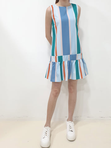 Candy Stripes Peplum Dress