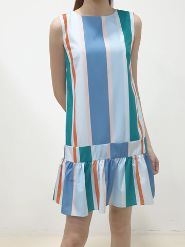 Candy Stripes Peplum Dress