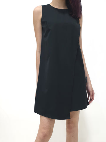 Cassie Flap Shift Dress - Black (Non-returnable) - Ferlicious