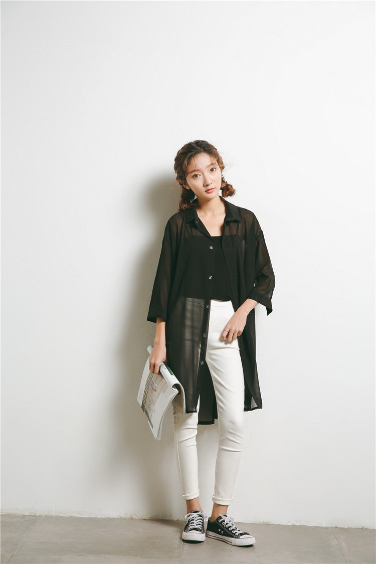 Chiffon Outer Shirt - Ferlicious