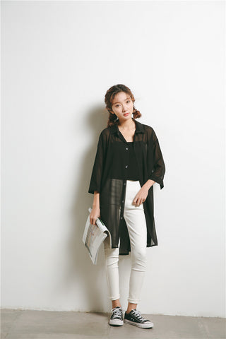 Chiffon Outer Shirt - Ferlicious