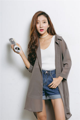 Chiffon Outer Shirt - Ferlicious