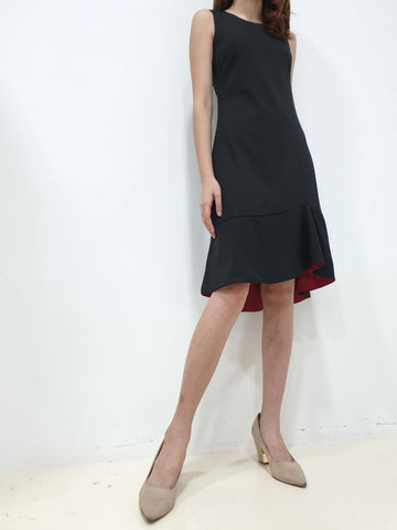 Contrast Colour Mermaid Midi Dress - Ferlicious