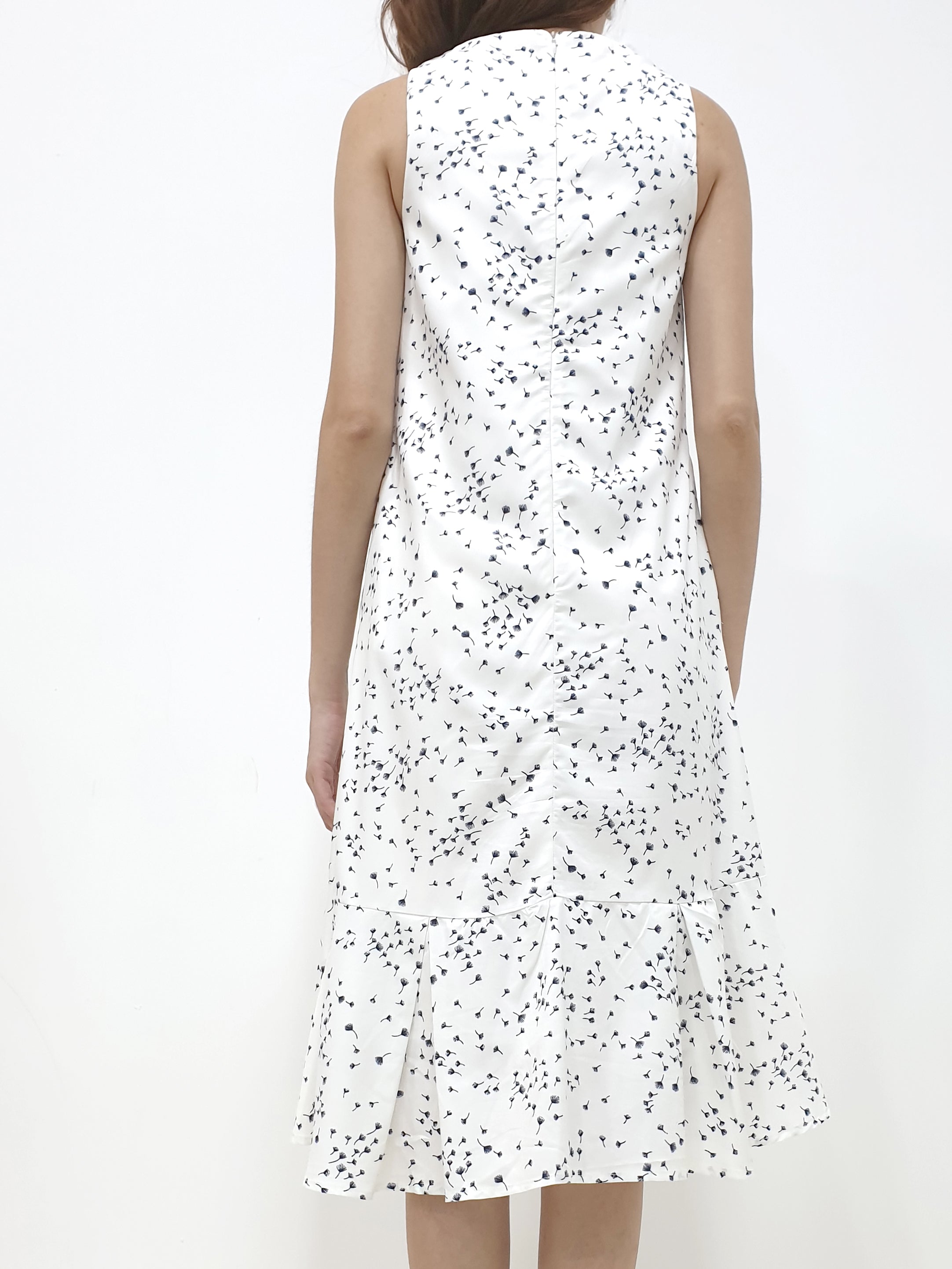 Dandelion Print Midi - White (Non-returnable) - Ferlicious