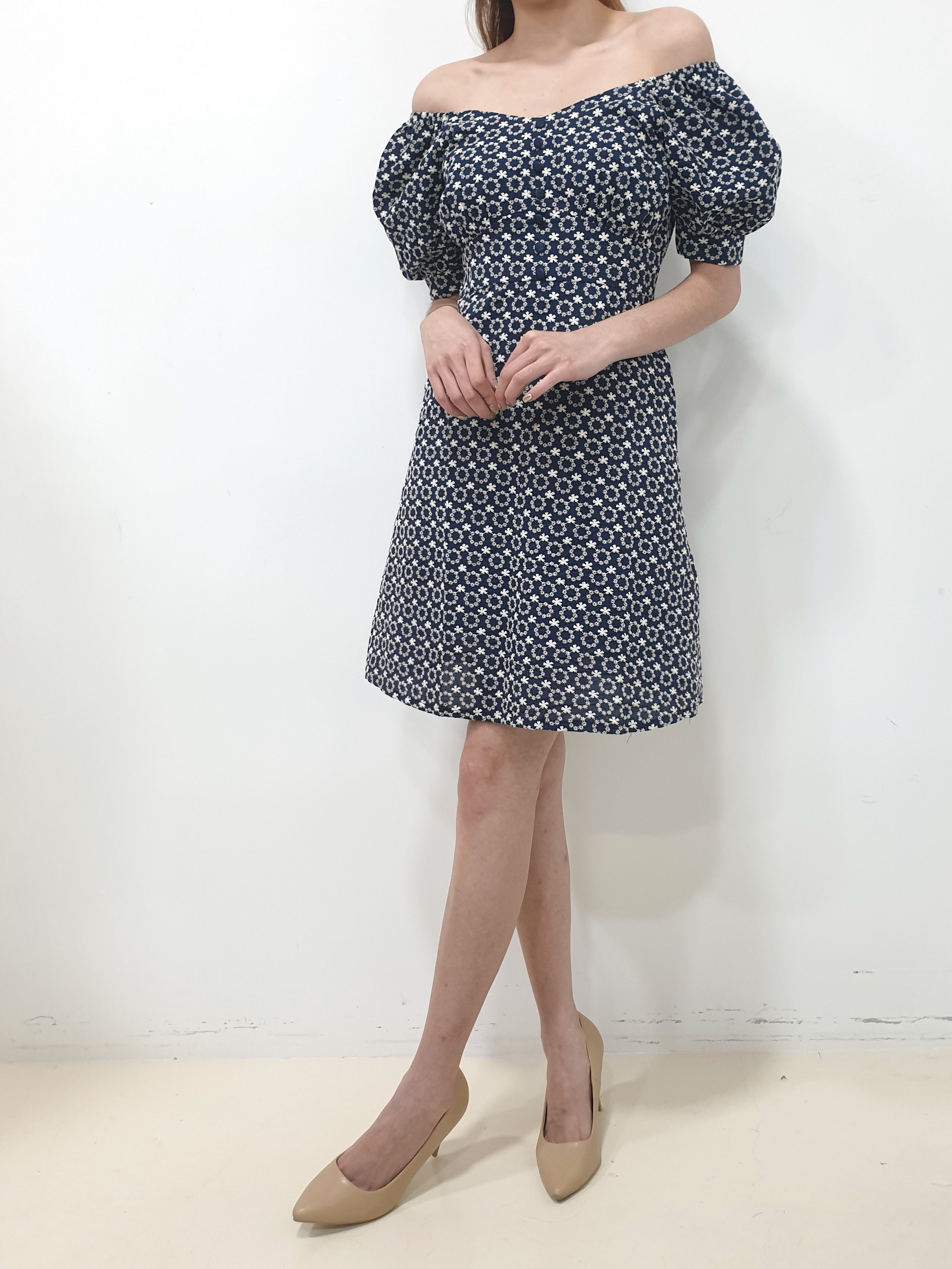 Delicate Connection Dress - Navy