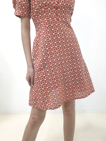 Delicate Connection Dress - Brick