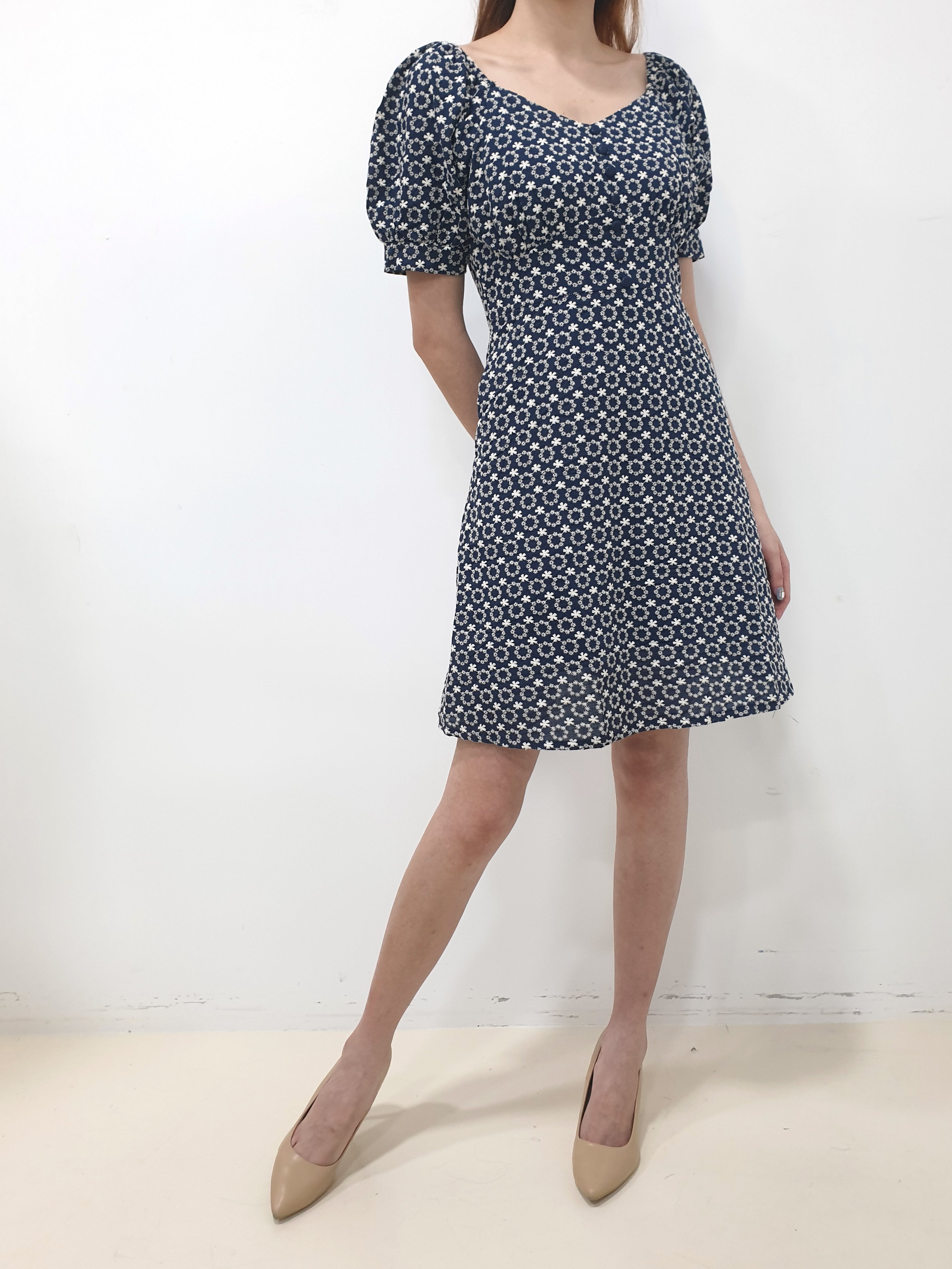 Delicate Connection Dress - Navy