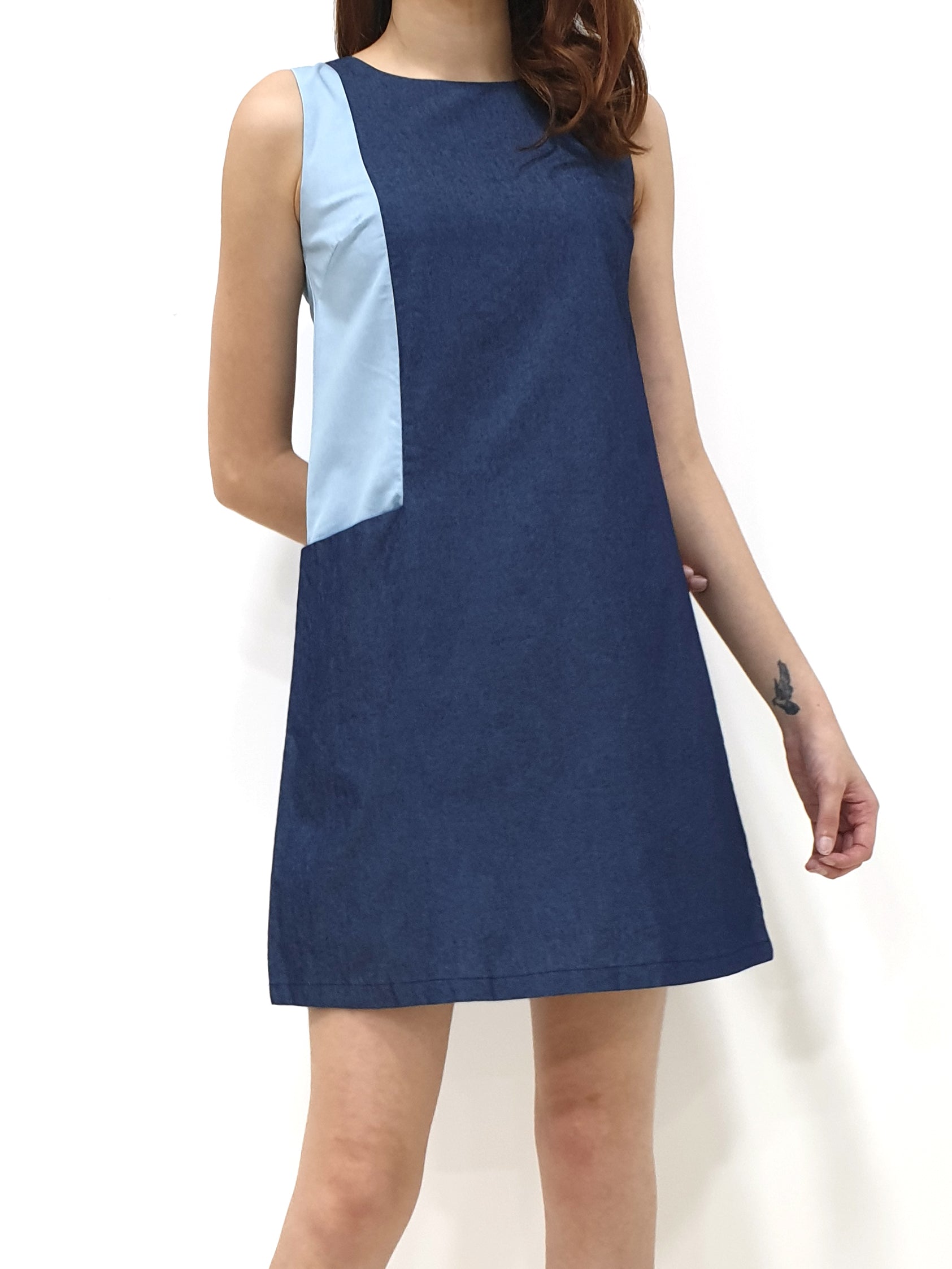 Dennis Colourblock Shift Dress (Non-returnable) - Ferlicious