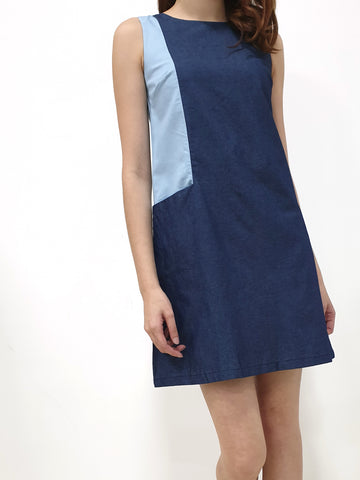 Dennis Colourblock Shift Dress (Non-returnable) - Ferlicious