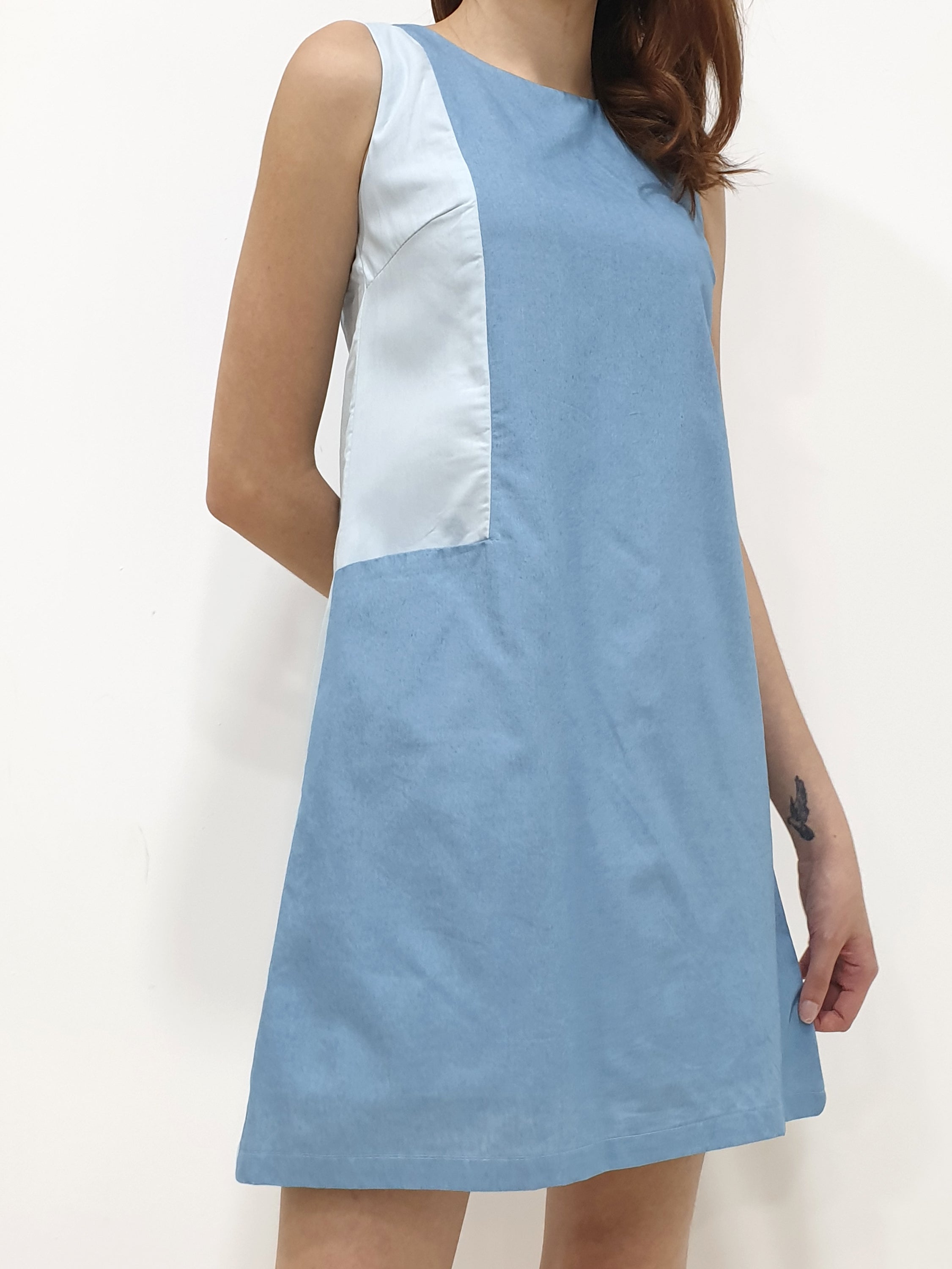 Dennis Colourblock Shift Dress (Non-returnable) - Ferlicious