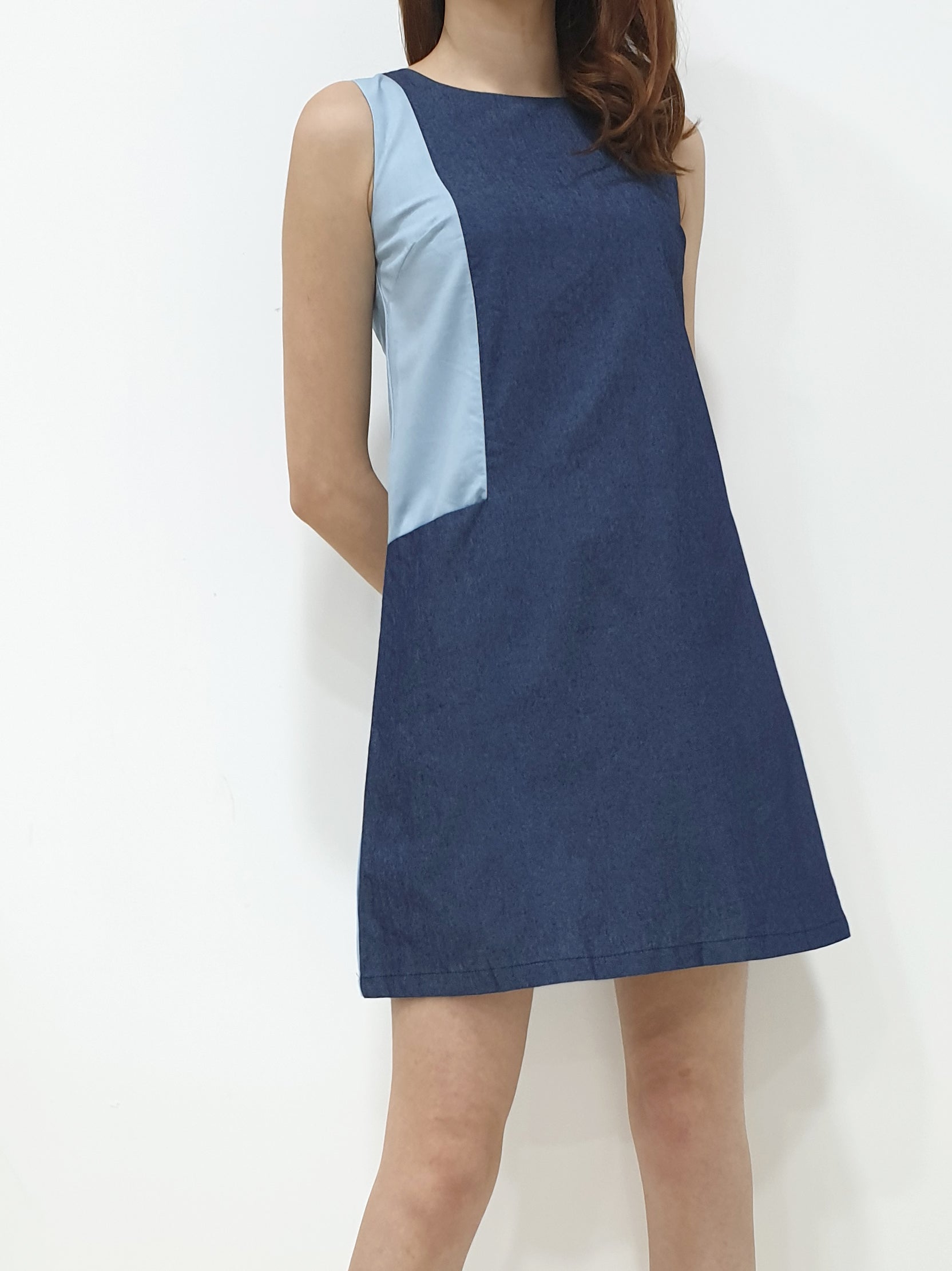 Dennis Colourblock Shift Dress (Non-returnable) - Ferlicious