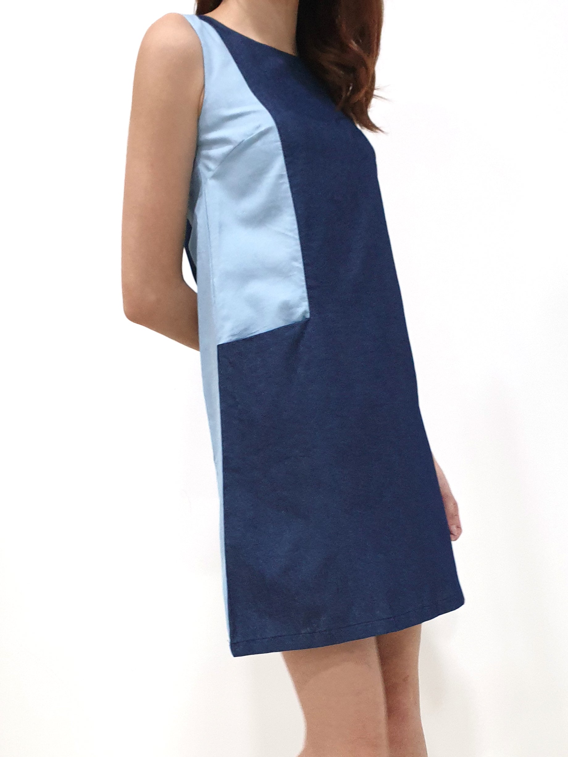 Dennis Colourblock Shift Dress (Non-returnable) - Ferlicious