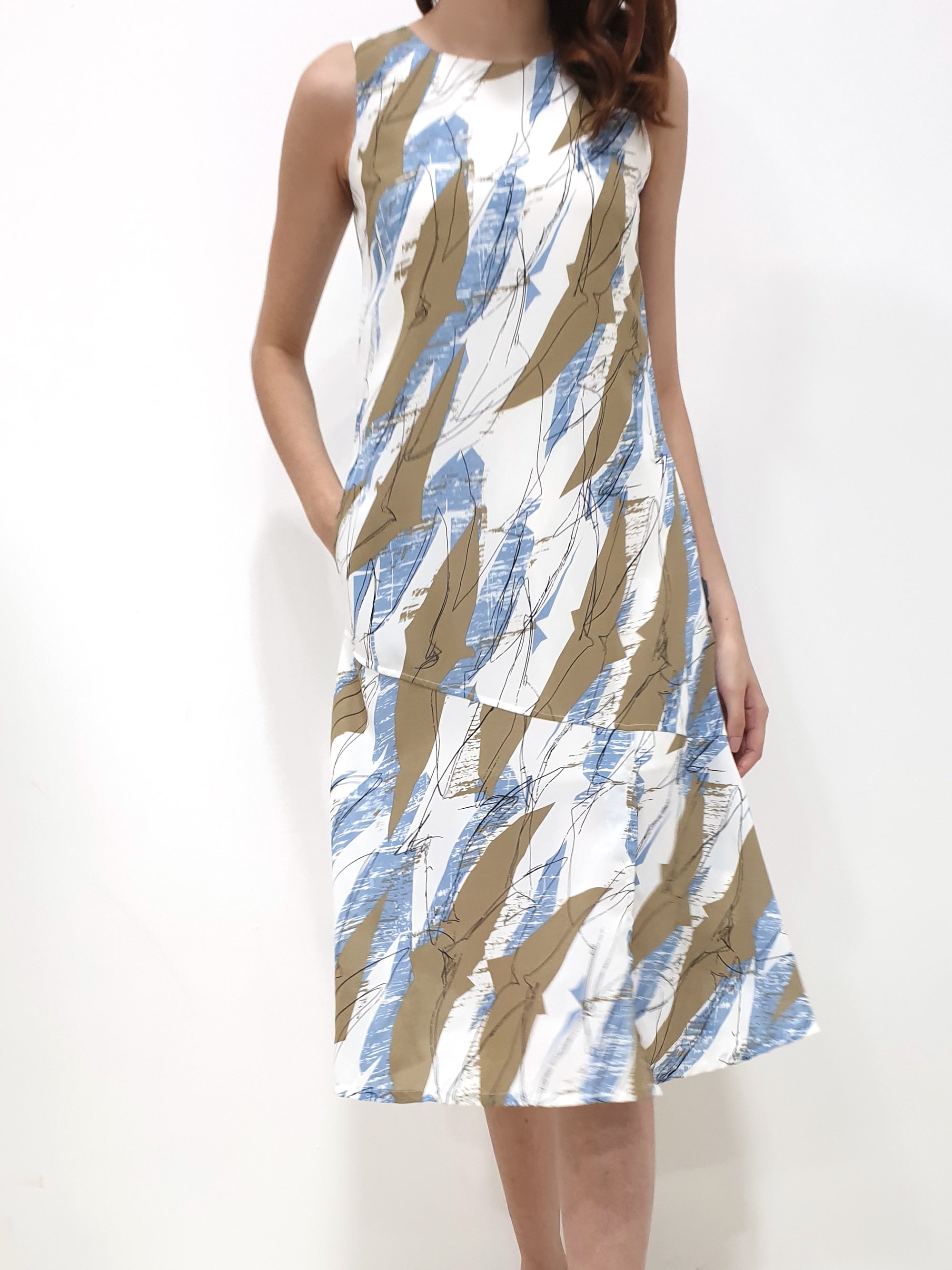 Desert Print Midi Dress (Non-returnable) - Ferlicious