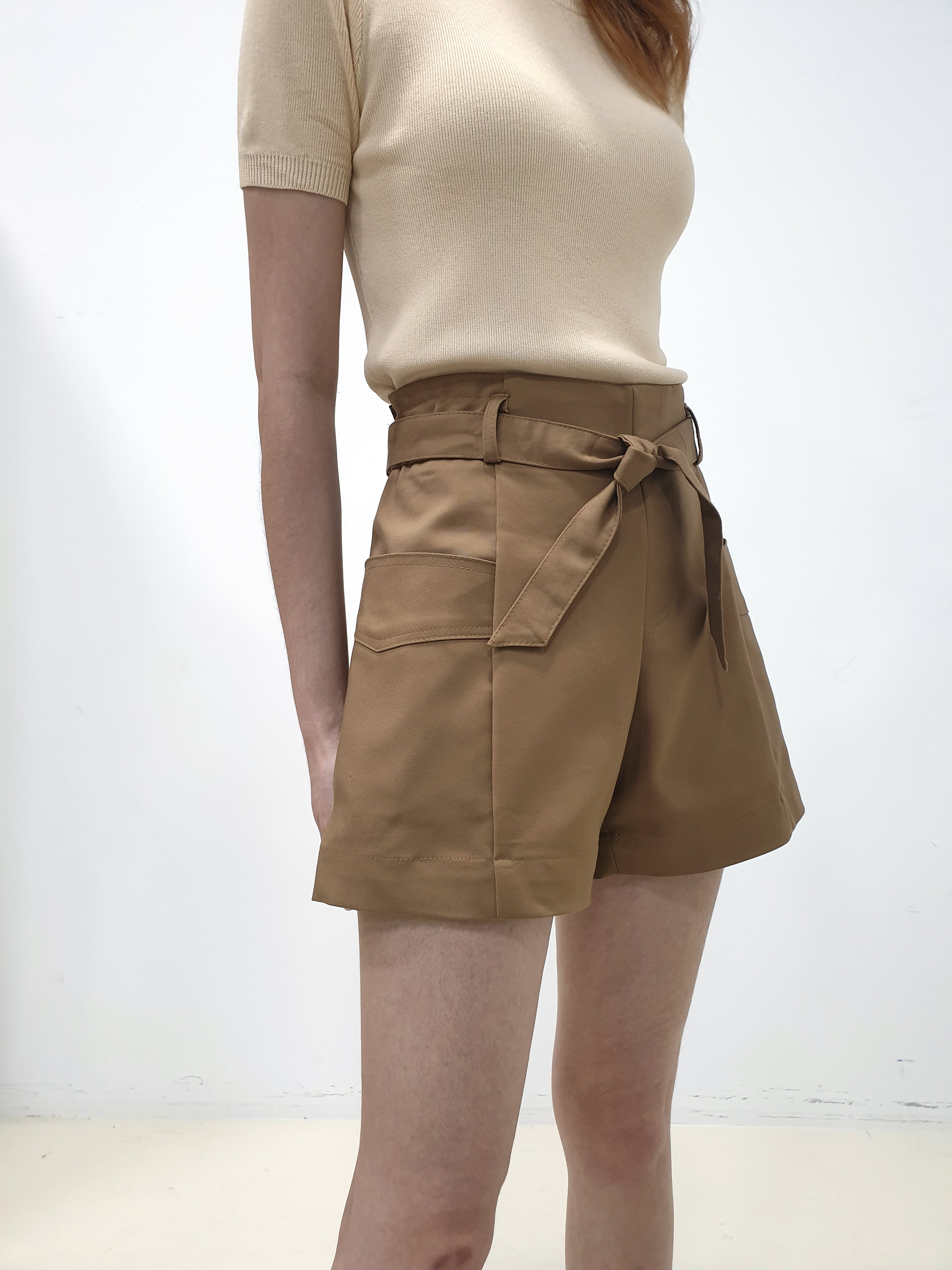 MADEBYFER Pull Up Paper Bag Shorts