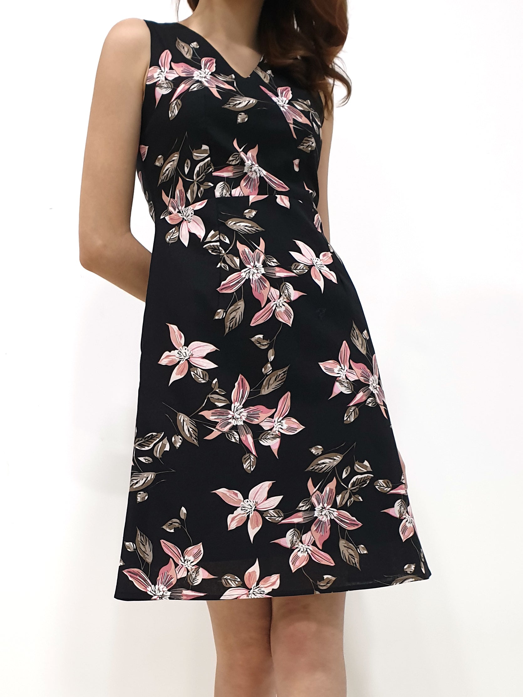 Floral Faux Wrap Dress (Non-returnable) - Ferlicious