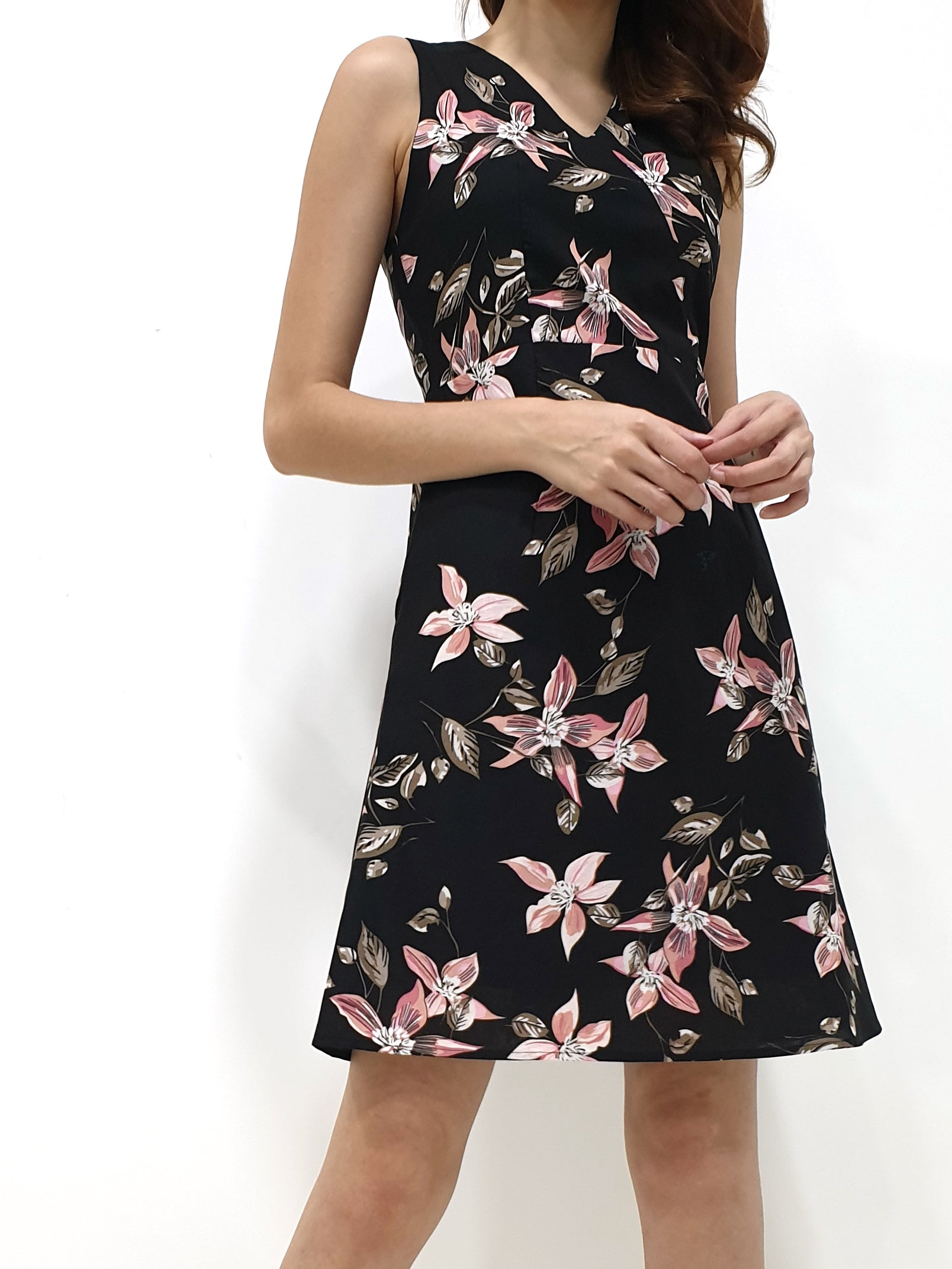 Floral Faux Wrap Dress (Non-returnable) - Ferlicious