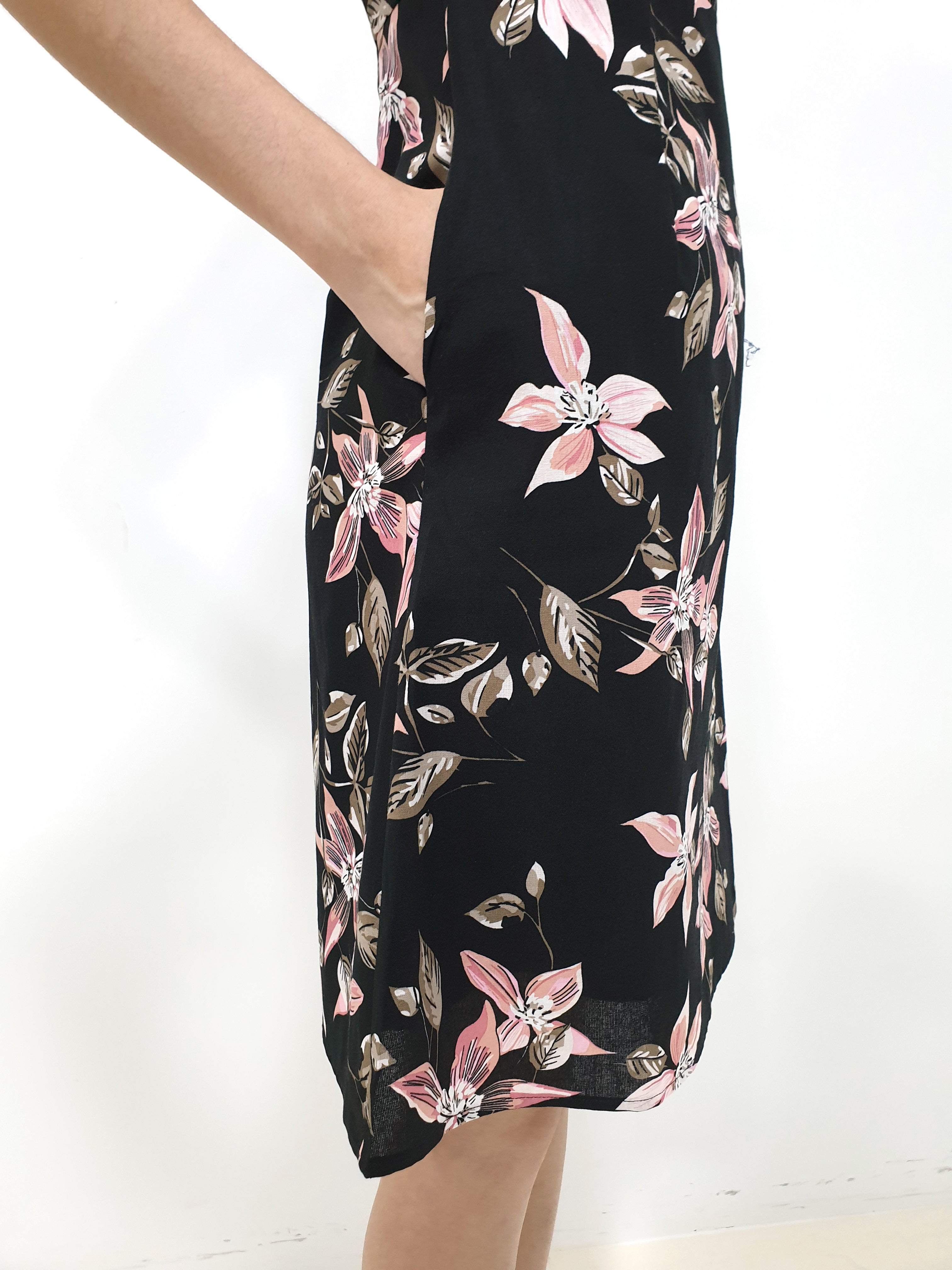 Floral Faux Wrap Dress (Non-returnable) - Ferlicious