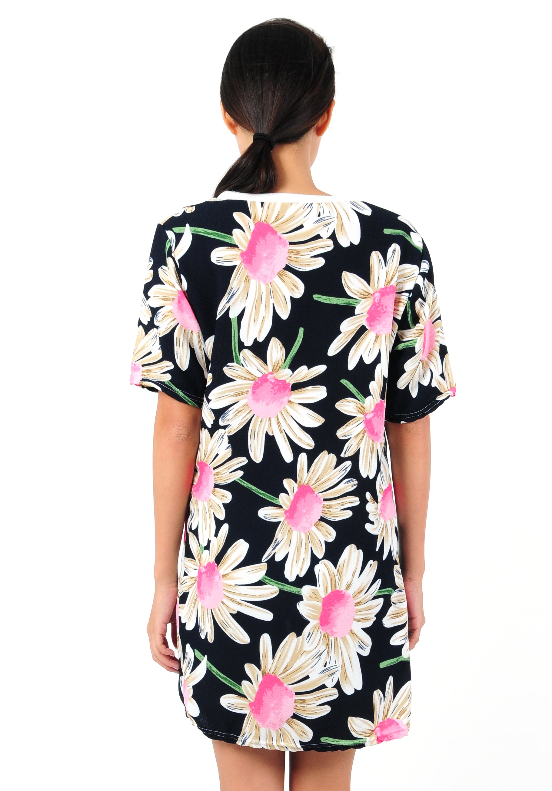 Floral Print Tee Dress - Ferlicious