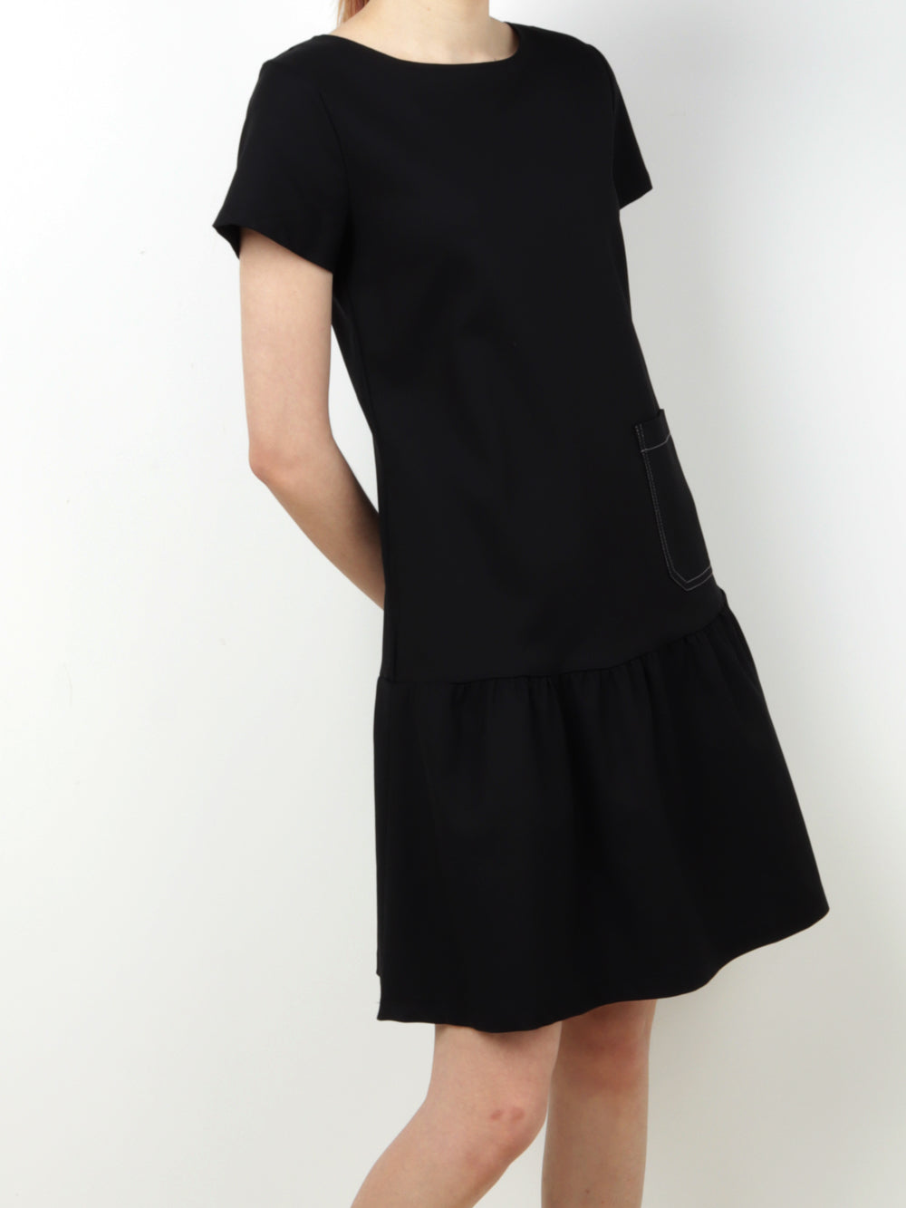 Front Pocket Ruffles Dress