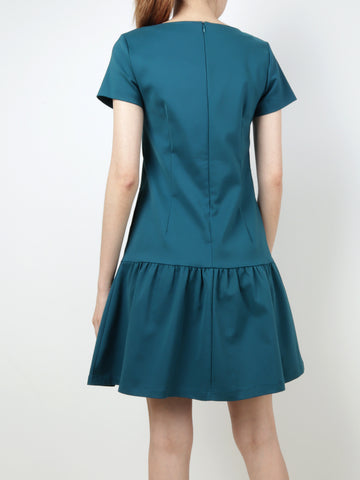 Front Pocket Ruffles Dress