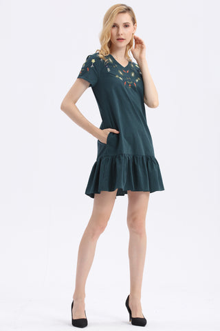 Gingham V Neck Dress - Ferlicious