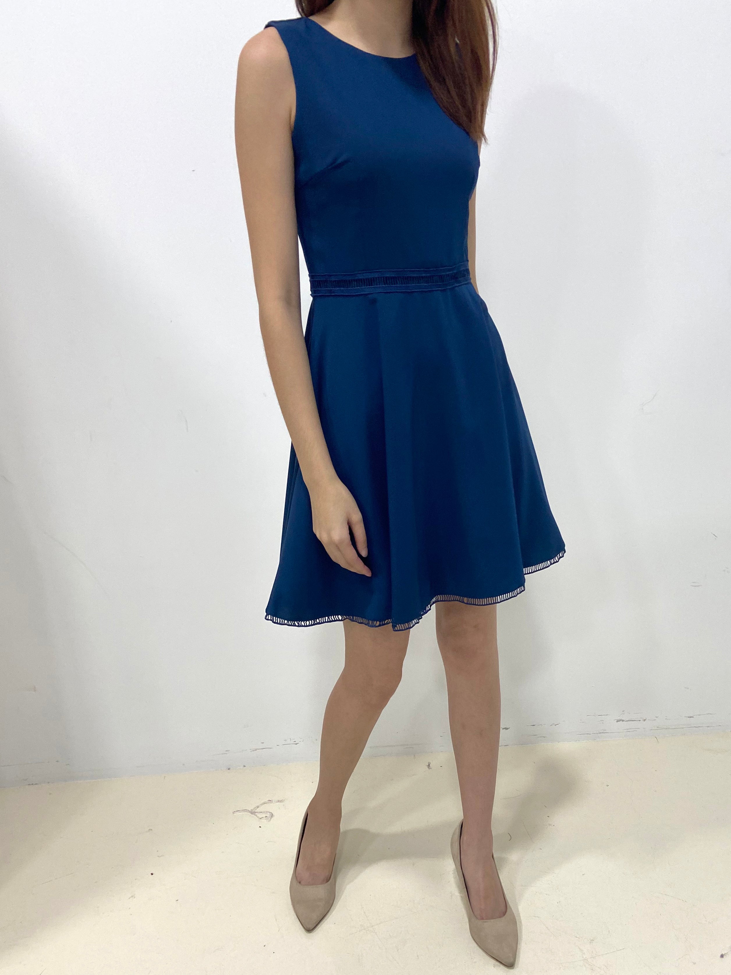 Ladder Lace Dress - Blue (Non-returnable) - Blue / L Ladder Lace Dress - Blue (Non-returnable) - Blue / L