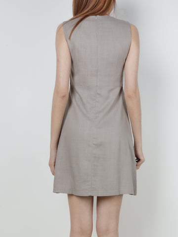 Linen Button Sleeveless Dress