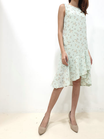 Overlap Ruffles Midi - Mint (Non-returnable) - Ferlicious