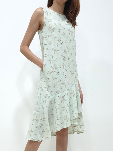 Overlap Ruffles Midi - Mint (Non-returnable) - Ferlicious