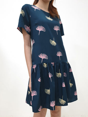 Printed Drop Waist Dress