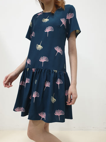 Printed Drop Waist Dress