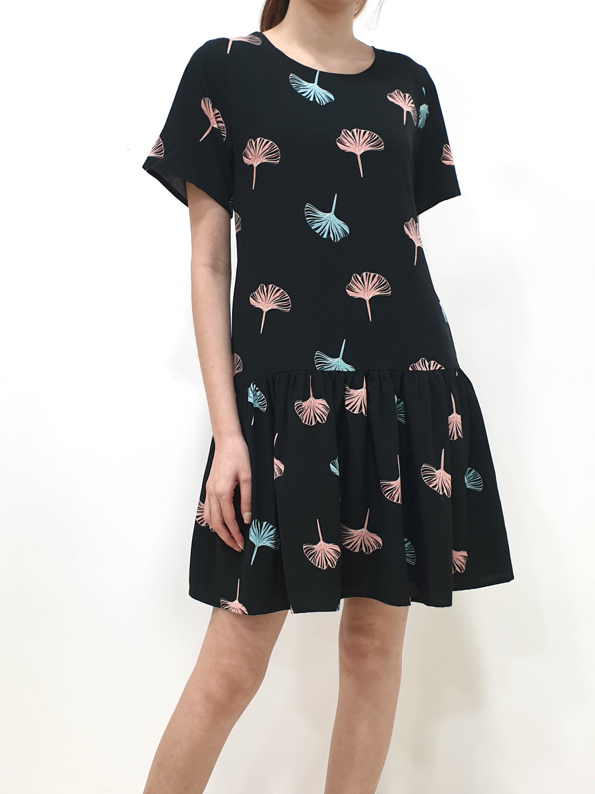 Printed Drop Waist Dress