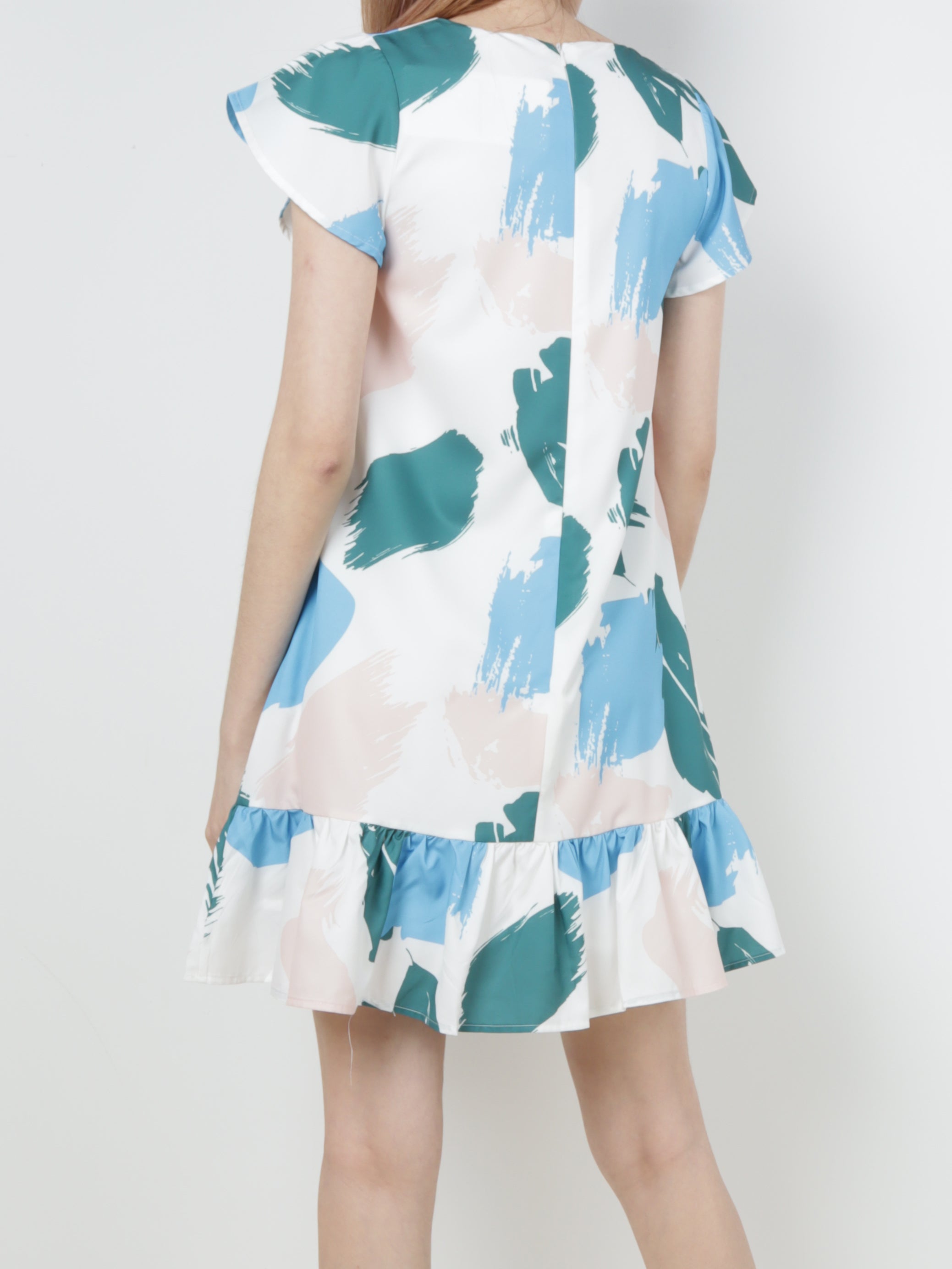 Rachel Ruffles Dress - Blue