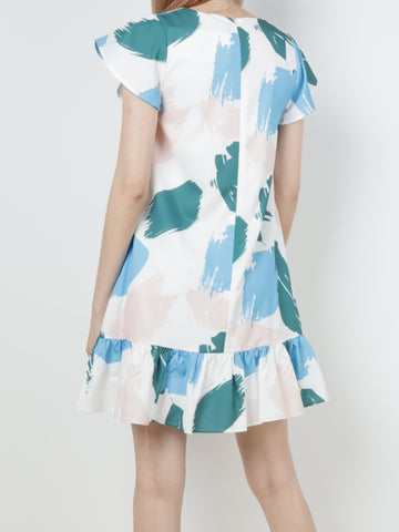 Rachel Ruffles Dress - Blue