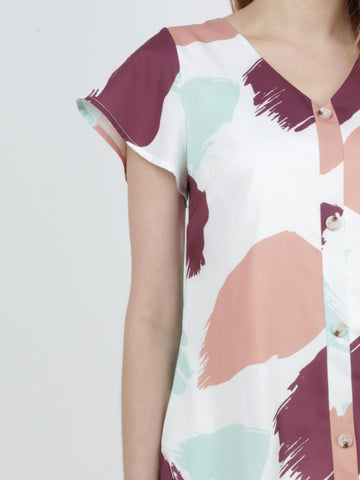 Rachel Ruffles Dress - Rust