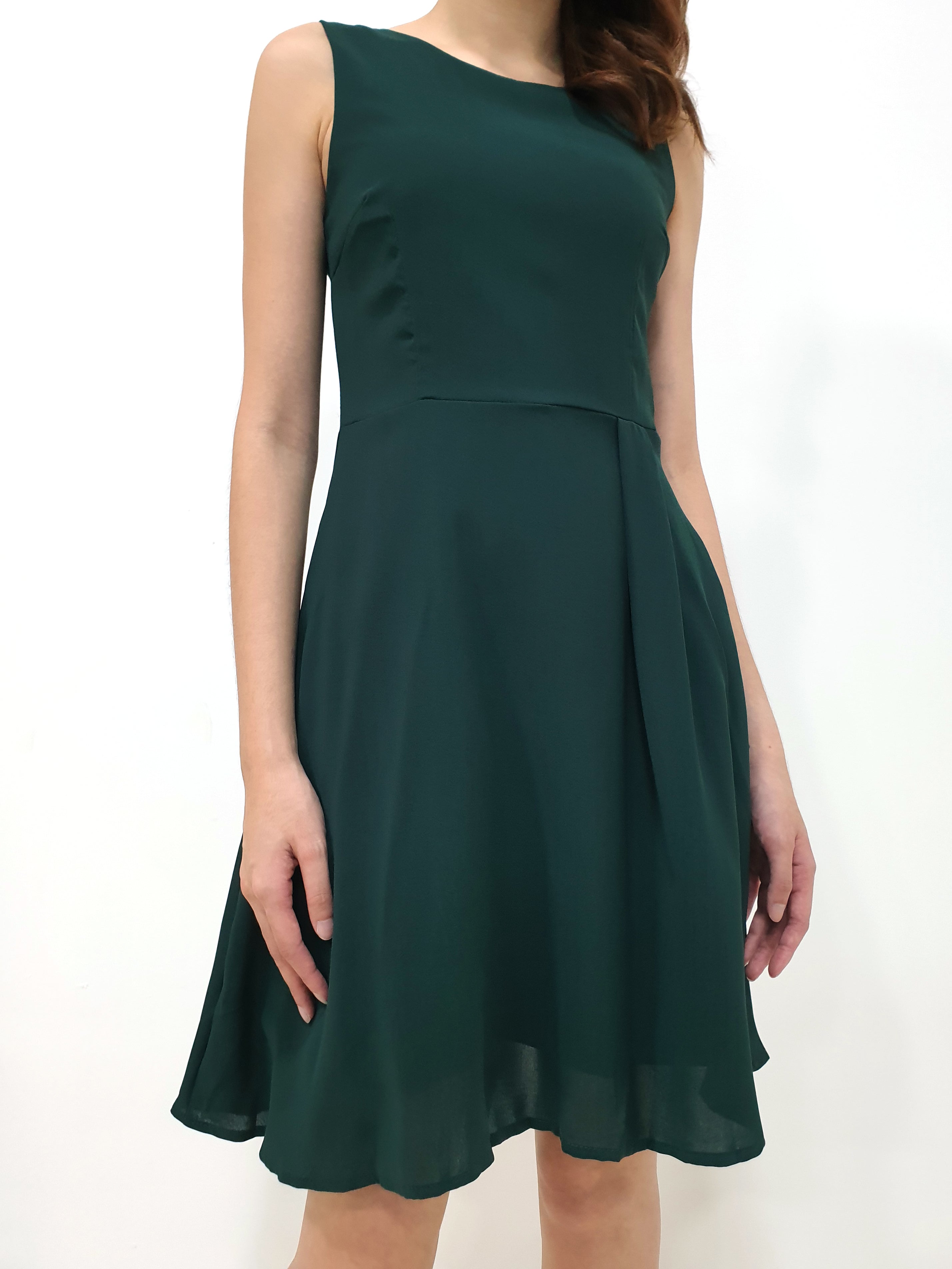 Round Neck A Line Dress