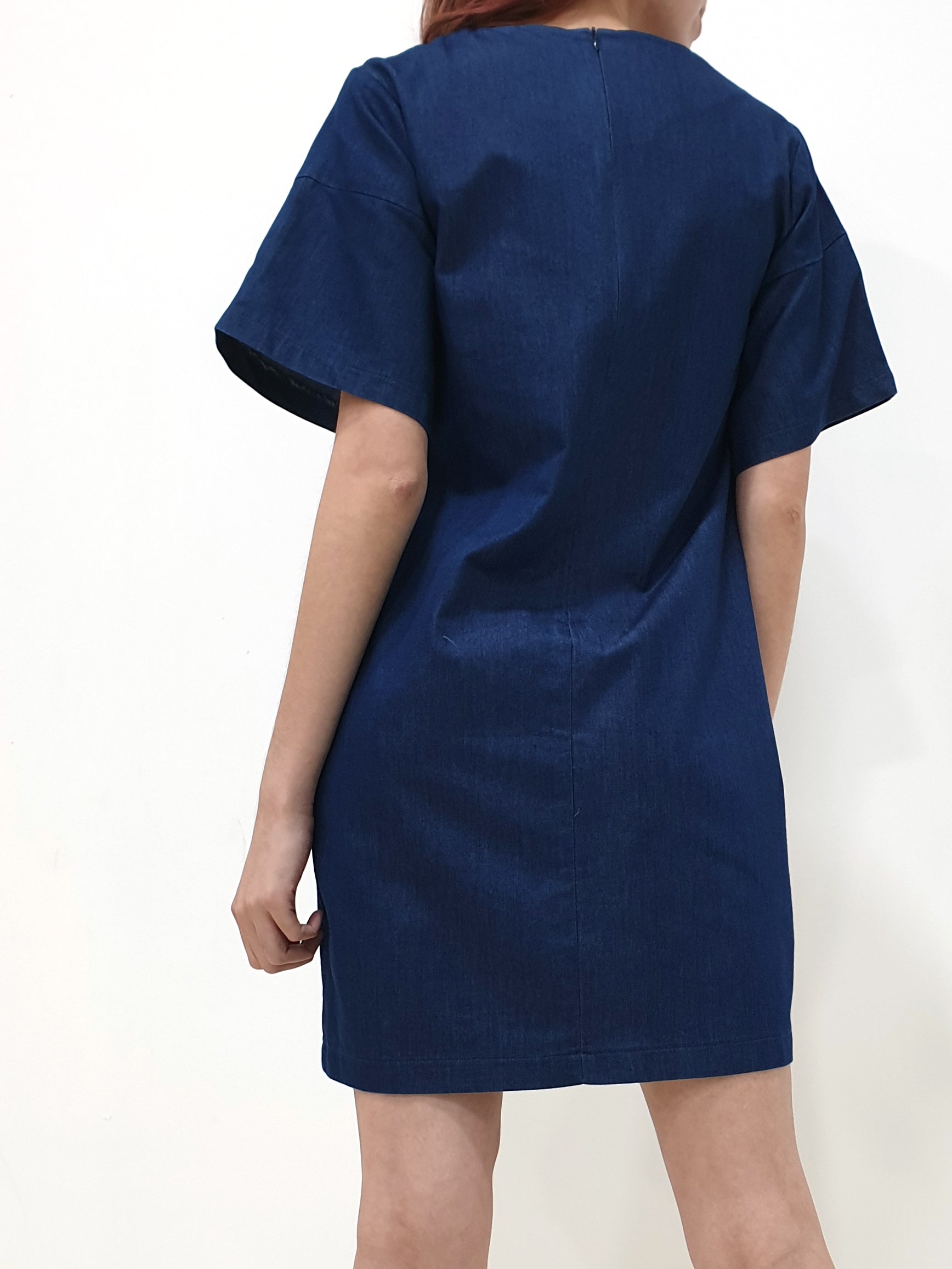 Ruffles Front Denim Dress (Non-returnable) - Ferlicious