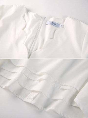 MADEBYFER Scallop Trimming Blouse