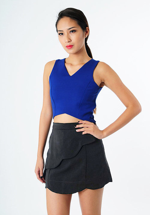 Slant Scallop Skorts - Ferlicious