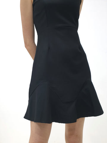 Square Neck Peplum Dress - Solids (Non-returnable) - Ferlicious