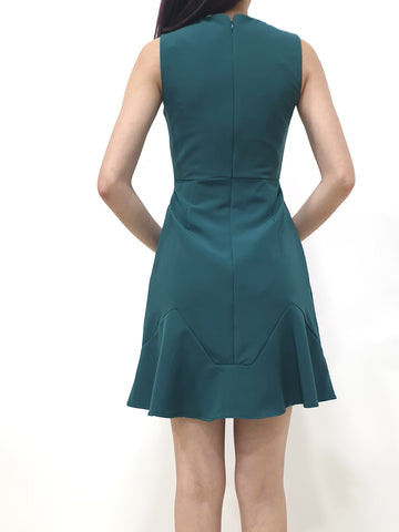 Square Neck Peplum Dress - Solids (Non-returnable) - Ferlicious