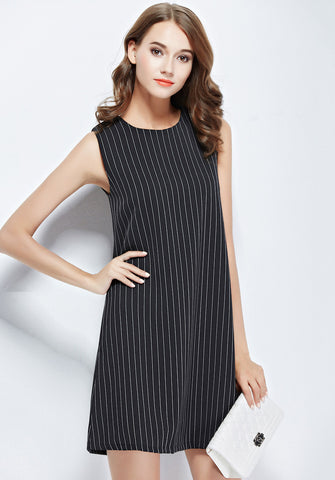 Stripe Trapeze Dress - Ferlicious