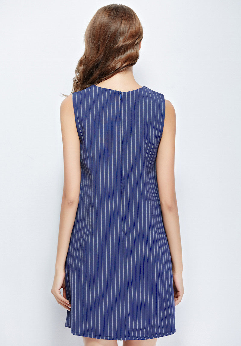 Stripe Trapeze Dress - Ferlicious