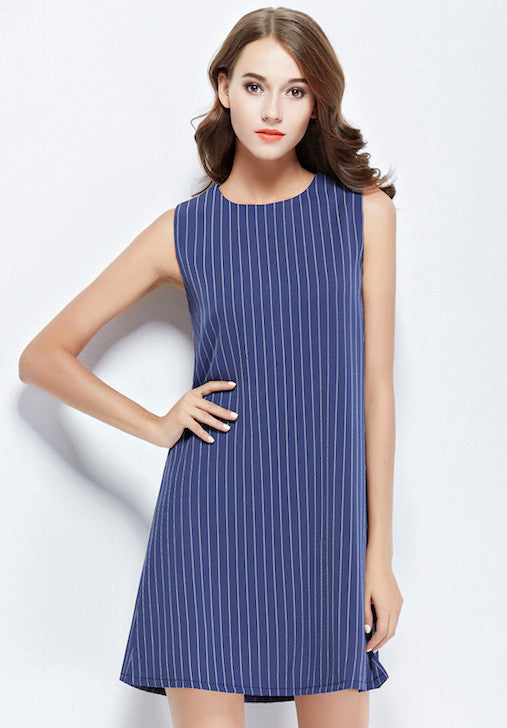 Stripe Trapeze Dress - Ferlicious