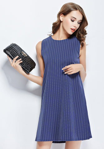 Stripe Trapeze Dress - Ferlicious