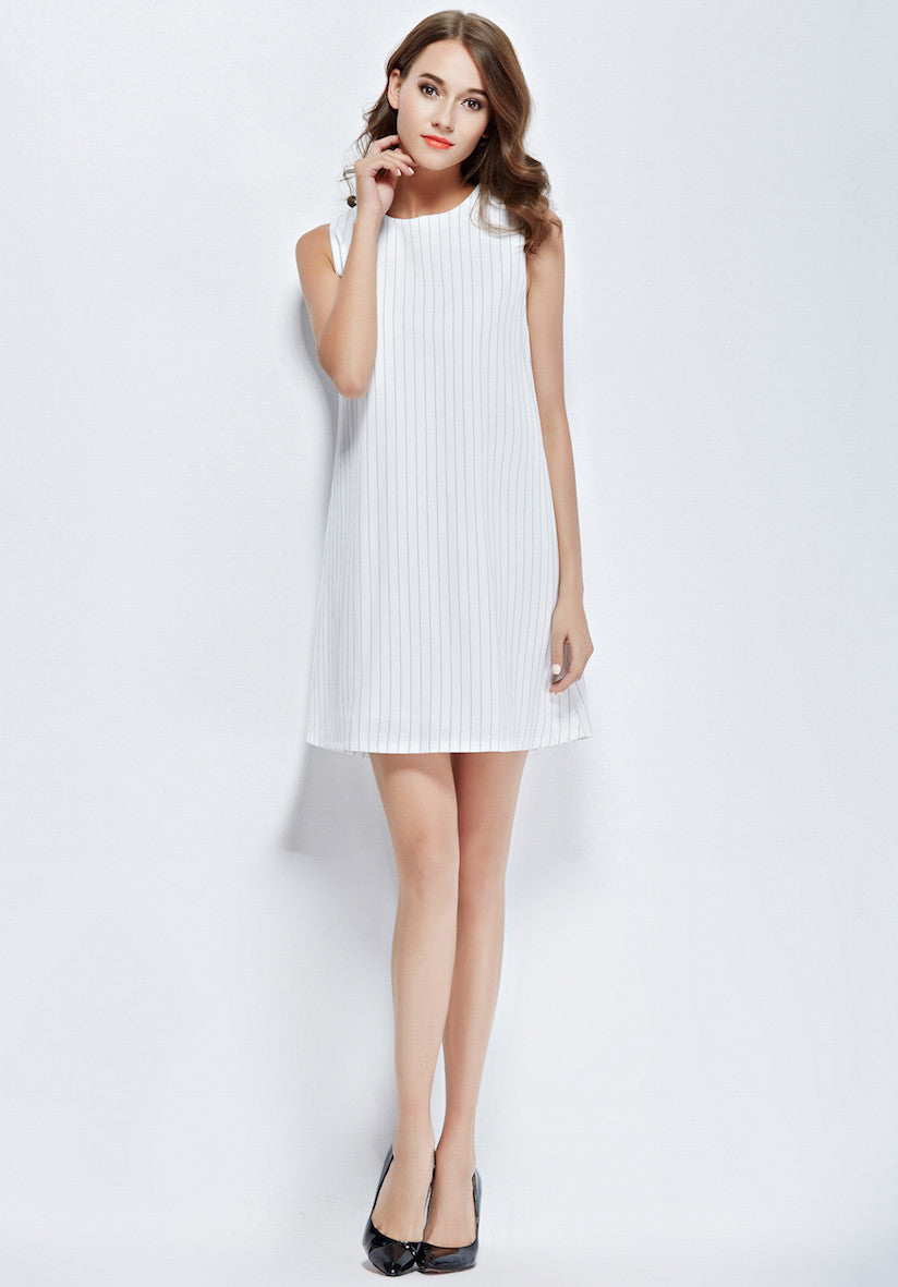 Stripe Trapeze Dress - Ferlicious