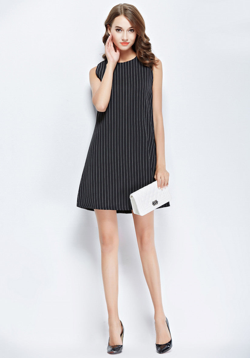 Stripe Trapeze Dress - Ferlicious