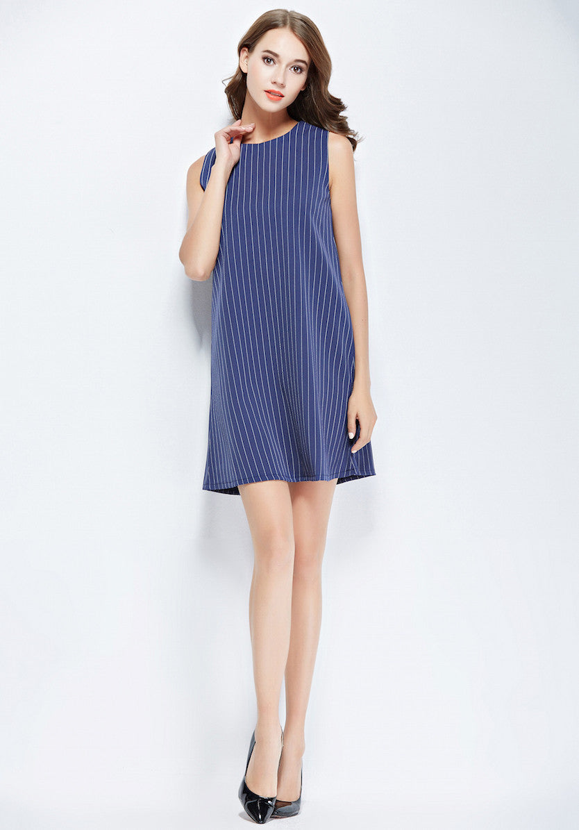 Stripe Trapeze Dress - Ferlicious