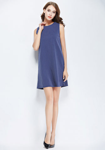 Stripe Trapeze Dress - Ferlicious